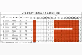 山东医学高等专科学校2021年分省分专业招生计划图片