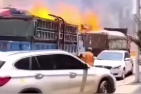 司机冒死将着火货车驶离学校：“只要别人没事，我就感觉万幸”图片