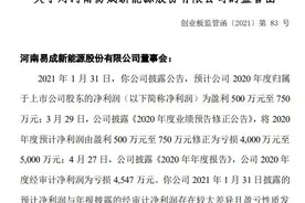 信披前后出现较大偏差，易成新能收到深交所监管函，董事长记入诚信档案图片