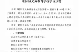 重磅！长春市朝阳区5所义务教育学校学位预警！还有2所解除预警图片