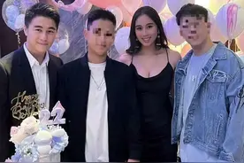 疑似何超欣生日派对照曝光 身穿黑裙搭配夸张耳饰图片