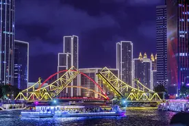 庆祝建党百年 天津解放桥开桥图片