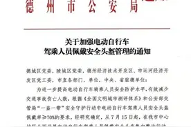 骑乘电动车不戴头盔将被惩戒，交通违法将纳入个人征信！德州保障交通安全又放大招图片