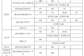 武汉市第一批省级示范高中录取分数线出炉图片
