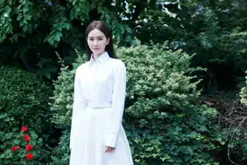 人比花娇！刘诗诗穿白衬衫清纯似少女 侧颜精致优雅迷人图片