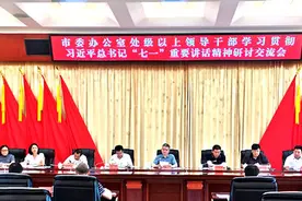 郴州市委办公室召开处级以上领导干部学习贯彻习近平总书记“七一”重要讲话精神研讨交流会图片