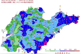 受降水影响，山东部分河道开始涨水图片