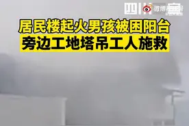 塔吊师傅救出被困火场男孩，现场惊险画面曝光图片