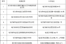 哈尔滨公布第一批校外培训机构白名单图片