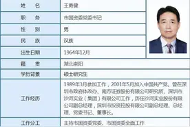 王勇健任深圳市国资委党委书记图片