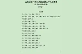 山东省黄河滩区居民迁建工作先进集体和先进个人拟表彰对象公示图片