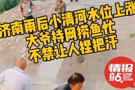 情报站｜济南小清河畔大爷组团捞鱼，刺激又惊险让人捏把汗图片