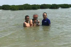 因拒捕，他跳海潜逃，没想到遇上了他们……图片