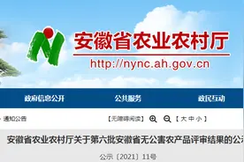 正在公示！第六批安徽省无公害农产品名单！图片
