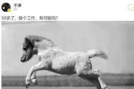52岁于谦发文“换个工作有可能吗”引热议 网友：让郭德纲给您捧哏吧图片