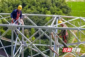 益阳：烈日下的“高空舞者”图片