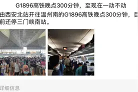 “高铁停在三门峡南站好几个小时一动不动”，因郑州地区强降雨，多趟列车受影响图片