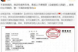 向郑州慈善总会捐款100万元？罗永浩回应：不是我捐的图片