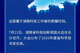 265项！2020年度湖南省科学技术奖名单出炉，有你认识的吗？图片