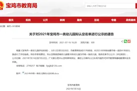 38所幼儿园拟认定为宝鸡市一类幼儿园，快看看有你家门口的没？图片