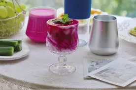 #蓝陌小“鲜”杯：会制冷的榨汁杯#懒人饮品——火龙果奶昔图片