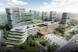广东省中医院南沙医院项目科研楼封顶图片