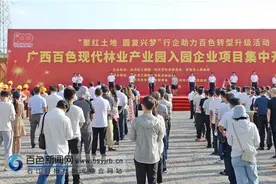 广西百色现代林业产业园入园企业项目集中开工图片