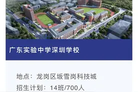 深圳今年新增公办普高7所，广实深圳学校分数线最高图片
