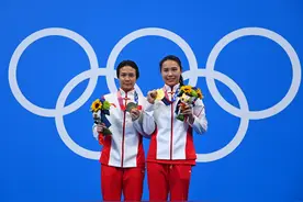 第四金！施廷懋、王涵女子双人三米板夺冠图片