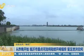 迎战“烟花”！临沂市重点河流陆续开闸坍坝图片