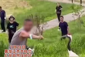 男子挑逗丹顶鹤，丹顶鹤被反复挑逗后终于反击了！景区表示不追责图片