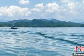 浙江千岛湖再现“巨网捕鱼”万鱼齐跃图片