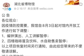 因疫情防控需要，湖北省博物馆、图书馆暂停线下活动图片