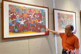 甘肃展出百幅“接地气”农民画 质朴笔触诉乡村新变图片
