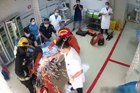 惊险！一米长钢筋插入男子头部 医生与消防员协力挽救生命图片
