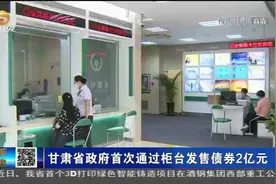 「短视频」甘肃省政府首次通过柜台发售债券2亿元图片