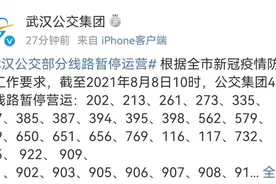 武汉40条公交线路暂停运营图片