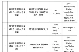 普通话水平哪里测试？福建有21个站点图片