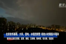 北京发布暴雨、大风、雷电、冰雹四预警  局地小时雨强30毫米视频封面