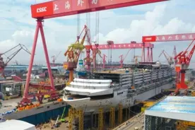 取得重大突破！首制大型邮轮H1508船T1b总段搭载完成图片