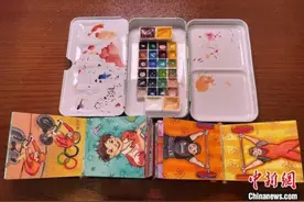 西安一美术老师手绘38位奥运冠军 记录夺冠“Q版表情”图片