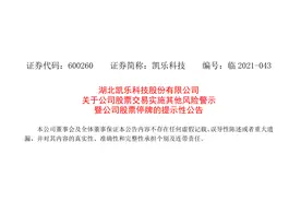 首家！深陷“专网通信”黑洞，凯乐科技将被ST图片