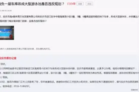 居民楼负一层车库改成大型游泳池是否违反规划？安庆市回复图片