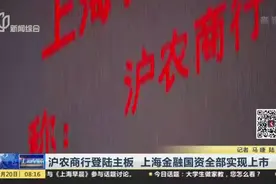 沪农商行登陆主板  上海金融国资全部实现上市视频封面