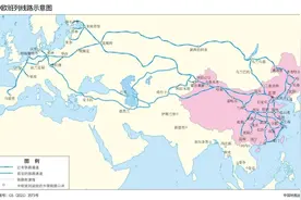 中欧班列线路示意图 | 地图上的党史（57）图片