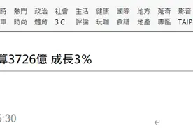 台媒：台明年“防务预算”3726亿新台币，增加3%图片