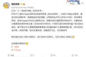 一加9 RT参数曝光：基于一加9R 重点提升相机和屏幕图片