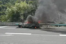 开车途中汽车变火球，这也太可怕了图片