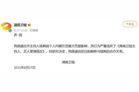“小艺”身份成谜，湖南卫视解除与钱枫合作关系图片