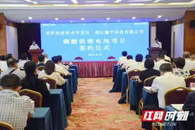 百亿级磷酸铁锂电池项目落户岳阳经开区图片
